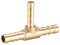 sourcing map Tee Brass Barb Fitting Reducer 3 Way, Fit Hose ID 6mm x 5mm x 6mm