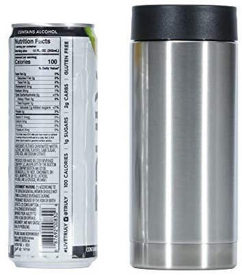 Gteller Dosen-Isolierer, doppelwandig, Edelstahl, isoliert, für Dosen und Bierflaschen 350ml, 413ml, 500ml (350ml Thin)