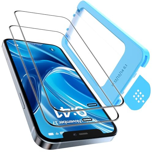 DEINODON Premium für Panzerglas für iPhone 12/iPhone 12 Pro [Full Screen], Auto-Installation Ohne Blasen, Ultra 9H+ Unzerbrechlich Schutzglas Kratzfest Hüllenfreundlich Keine Fingerabdrücke, 2 Stück