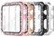 Simpeak 5 Pezzi Cristalli Cover Compatibile con iWatch 42 mm Series 3 2 1, Rigida Bling Completa Protettiva Sostituzione Custodia con Vetro Protezione Schermo, Oro/Rosa/Nero/Argento/Trasparente