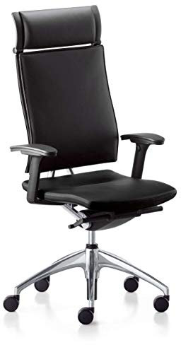 Sedus Open Up-103 ergonomischer Drehstuhl, für Büro oder Home-Office, stylisch, Schwarze Volllederausstattung