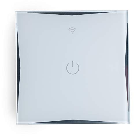 Interruptor Inteligente Táctil Cristal 1 Vía 600W Compatible Google Home/Alexa [HIT-KS-601-1 | Greenice