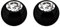2X Piercing Schmuck Verschluss Kugel schwarz in 1,2 x 2,5 mm, gefaßter Zirkonia in klar