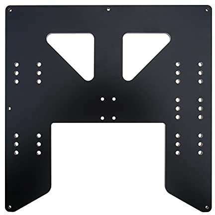Create idea Y-Carriage - Placa de aluminio anodizado para cama con calefacci¨®n, 220 mm x 220 mm x 6 mm, para accesorios de impresora 3D A8 A6, color negro