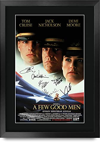 HWC Trading FR A3 A Few Good Men Filmplakat Tom Cruise, Jack Nicholson, Demi Moore Geschenke Gedrucktes Poster Signiertes Autogrammbild für Fans von Film-Erinnerungsstücken - A3 gerahmt