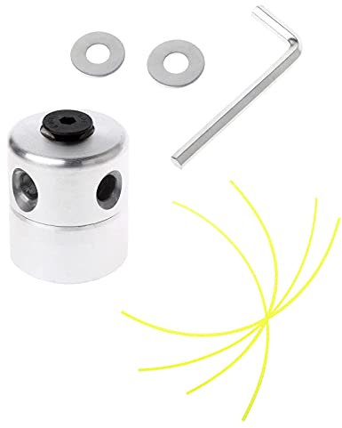 Hoobao Alluminio Testina Decespugliatore,Testina Universale per tagliaerba in Alluminio Accessor,4 Filo decespugliatore,1 Chiave Inglese,2 rondelle per Giardino Prato Patio, per Tagliaerba