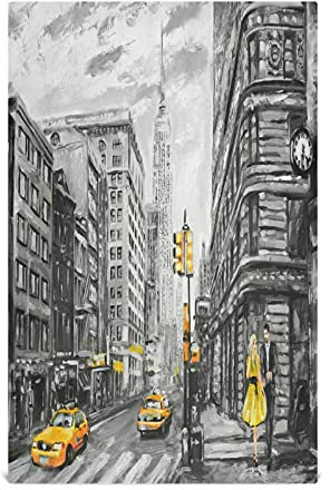 Mnsruu New York City Ölgemälde Küchentücher Bar Geschirrtuch Geschirrtücher Set mit 6 super saugfähig weich 71 x 46 cm