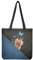 Dolyues Damen-Tragetaschen aus Segeltuch mit Tasche, großes Fassungsvermögen, wiederverwendbare Einkaufstasche, Yorkshire Terrier Schmetterlings-Aufdruck, Large