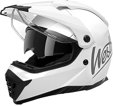 Westt Motocross Helm Crosshelm MTB Motorradhelm Integralhelm Helm Motorrad Enduro Quad Helm mit Visier und Sonnenblende für Erwachsene ECE 22.06 Zertifiziert