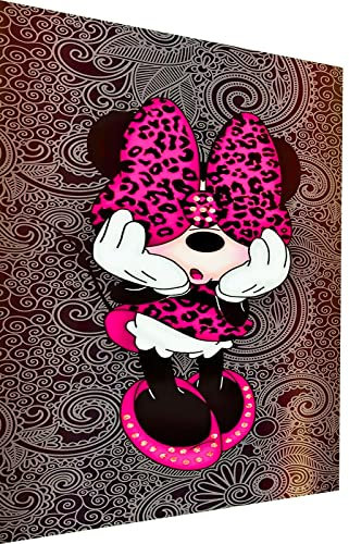 Magic Canvas Art Pop Art Minnie Maus Leinwandbild 1- teilig Hochwertiger Kunstdruck Wandbilder – B8178, Größe: 40 x 30 cm