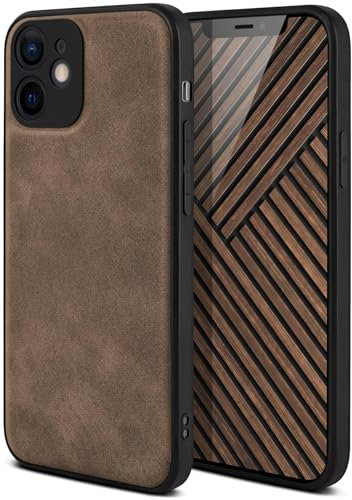 ONEFLOW Pali Case kompatibel mit Apple iPhone 12 Hülle mit Kameraschutz, Vegan Leder Case, Premium Backcover Handyhülle, Flexible Schutzhülle Ultra Dünn - Taupe