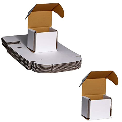 KARAVI 10 X Double Wall Smash-Proof Mug Gift Boxes 11oz – Sturdy White Cardboard Boxes for Shipping, Mailing, Gifting, Christmas Presents – Small Postal Boxes 11.5 x 8 x 10cm.