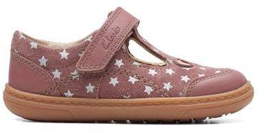Clarks Flash Mouse T Girls First Shoes 4.5 Dusky Pink