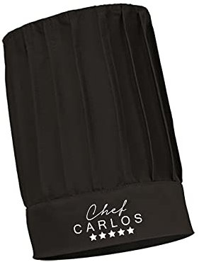 Genérico Gorro de Chef Personalizado con Nombre Ideal para Cocineros, Ajuste con Velcro