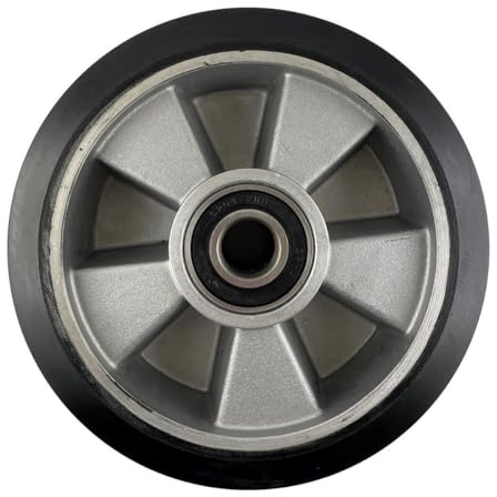 Hubwagen Rad Gummi 200 x 50/55 mm, Achse 25 mm - Ersatzrad inkl. Kugellager