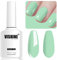 Vishine Green Gel Nail Polish, 16ml Mint Green Soak Off Gel Polish UV LED Lamp Cure Nail Art DIY Manicure at Home M135