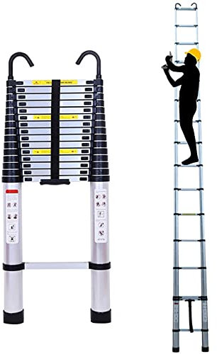 Teleskopleiter für 8 m/ 7 m/ 6,2 m/ 5 m/ 4 m/ 3,8 m/ 2,6 m Dachzelt, Aluminium-Teleskop-Verlängerungsleiter mit Haken für Zuhause, Loft, Wohnmobil, Dachboden, Außenbereich (Size : 1.5m/5ft) beautiful