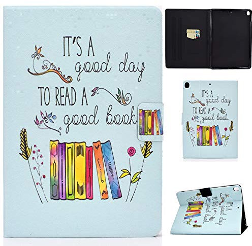 CASAFUNY Hülle für iPad 10,2 Zoll 2021/2020/2019, ipad hülle 9.Gen/8.Gen/7.Gen, PU Leder Tablette Schützhülle Multi-Winkel Ständer Cover Case Auto Schlaf/Wach für iPad 10,2 Zoll, Regenbogenbuch
