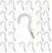 fiXte® Plastic Coated Shouldered Mug Cup Hooks, 25 mm (1.1/2 inch) - White (Pack of 25)