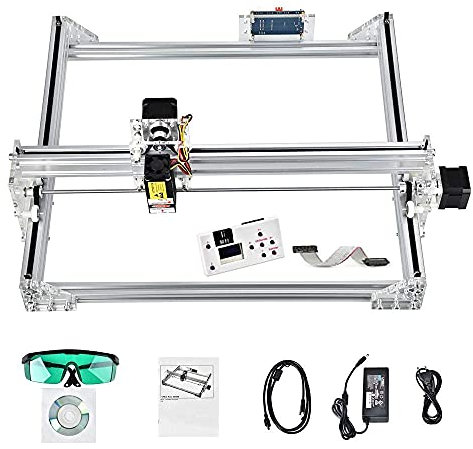 Router CNC di Fresatura A 2 Assi Grbl 7000Mw 40X30Cm Utilizzato Come Macchina per Intagliare Il Legno per Incisione di Logo Fai-da-Te E Taglio CNC, Kit per Incisore CNC