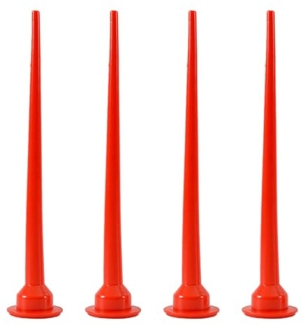 30cm Silicone Cones Nozzles, 4PCS Plastic Cones Nozzles, Red Caulk Nozzle Tip Tool, Caulking Nozzle Applicator Caulking Gun Extension Tips, Caulk Nozzles Applicator for Sausage Caulking Gun (B)