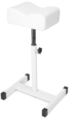 lesolar Adjustable Pedicure Nail Footrest - Portable Manicure Foot Rest Stool Equipment with Soft Leather Cushion & Non-Slip Foot Cover for Beauty, Salon, Spa and Home Selfcare