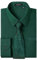 HISDERN Mens Long Sleeve Dress Shirt and Tie Set Dark Green Casual Business Shirt with Pocket for Formal Wedding S