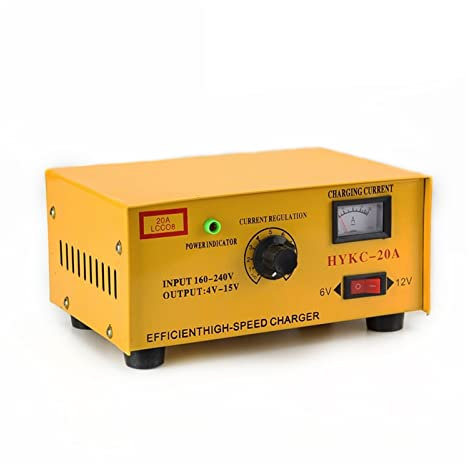 KOZWAY Probador de sonda de Circuito Cargador de Coche acumulador Multifuncional 20A 6V-12V Cargador de Motocicletas Ajustable a Mano