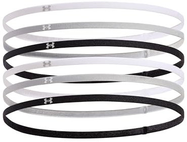Under Armour W Mini Elastic, 6 Stück, Schwarz/Grau (OSFM)