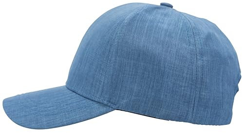 fashionchimp Baseballcap in Leichter Sommer-Quailität, 100% Baumwolle, Leinen-Optik, Unisex Denim-Cap (Jeansblau)