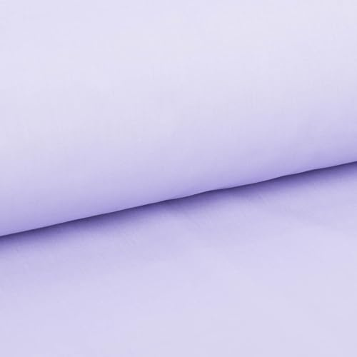 SCHÖNER LEBEN. Baumwollstoff Meterware Fahnentuch Uni hell Lavendel 1,45m Breite