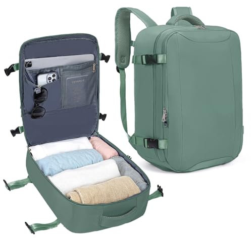 VMIKIV Bagage Cabine 45x36x20 pour Easyjet Sac à Dos Voyage Cabine Avion Femme 32L Bagage à Main sous Le Siège Imperméable pour Ordinateur Portable 15,6 Pouces