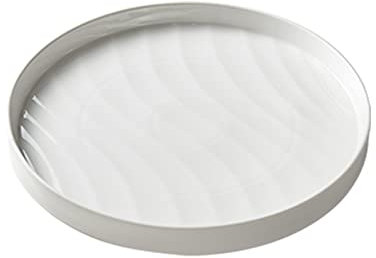 Couverts en céramique Assiettes à dîner Assiette profonde ronde en céramique Assiette à dîner occidentale Assiette de luxe Vaisselle d'hôtel Assiette plate blanche 11/13 pouces Assiette