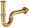 KINKIBOS Edelstahl P-Trap 1 1/4x 32mm Universal für Badezimmer Waschbecken, Höhenverstellbar, Geruchsverschluss, Messing Antik Gebürstet Abflussrohr