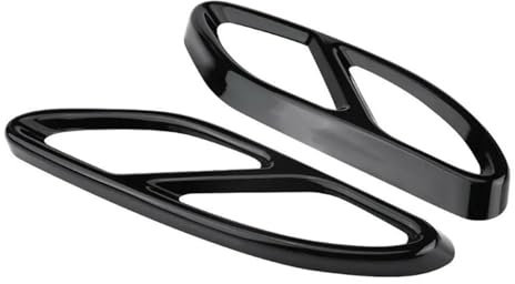 Auto Endrohre Für Mercedes Für Benz W204 W205 W212 W213 W176 X253 GLC GLA Auspuffrohr Fall Auto Auspuff Spitze Schalldämpfer Rohr Abdeckung Trim Auspuffblenden Abdeckungen(SCHWARZ)