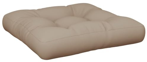 vidaXL Palettenkissen, Palettenpolster für Europaletten, Palettensofa Kissen Indoor Outdoor, Palettenauflage Sitzkissen, Taupe Stoff