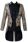YAOTT Herren Langärmlige Jacke für Nachtclub-Auftritt Slim Fit Frack-Blazer mit Pailletten Zauberer Smoking-Anzugjacke Bühnenauftritt Steampunk Gothic Viktorianisch Jacke 4XL