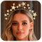 Bandeau Étoiles Scintillantes, Bandeau Étoile en Strass, Étoiles Serre-Tête, Cerceau de Cheveux Étoile, pour Femmes Filles Anniversaire Fête Costumée(Gold-C)