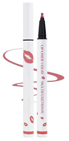 Longwear Liquid Lip Liner,Matte Lip Stain Marker, Liquid Lip Liner Pen, 2-in-1 Long Lasting Waterproof 24 Hour Lip Gloss For Women