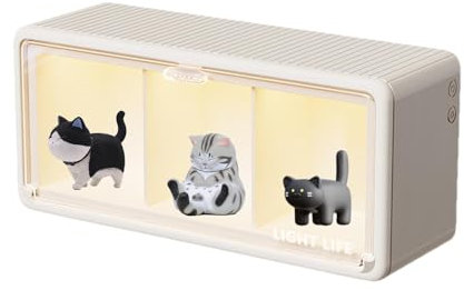 Puppen-Vitrine – Verstellbare Sammler-Vitrine | Hobby-Vitrinen | Puppen-Aufbewahrungsbox | Klare Vitrine mit Licht | Staubdichte Figuren-Vitrine für Puppen Figuren