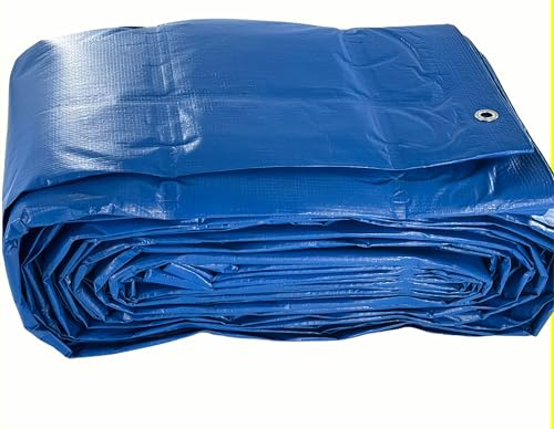 WUPSI Abdeckplane 220 g/m² EXTRA – Neueste Planentechnologie – Höchste Reiß- & Zugfestigkeit – UV-Schutz 500 KLY – Extrem widerstandsfähig & wasserdicht – Standard-Ösen, Verschiedene Größen (10x12m)