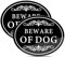 TAKULA Beware of the Dog Sign,15 * 12CM Dog Bites Sign Dog Warning Stickers Caution Dogs Running Free Signs,Ideal for Gates, Fences, Walls and Other Areas|2 Pieces