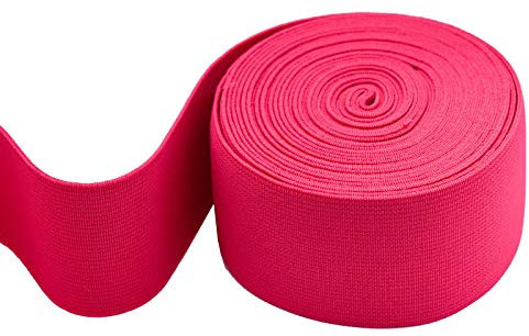 maDDma 5m Gummiband 50 mm breit Oeko-Tex Gummilitze elastisches Band Bekleidungsgummi Farbwahl, Größe:50 mm, Farbe:pink