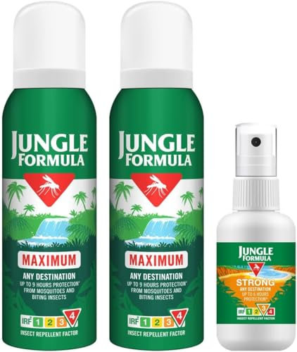 Jungle Formula Travel Pack - 2 x Maximum Spray125ml - 1 x Strong Spray 60ml by Kandy Collection