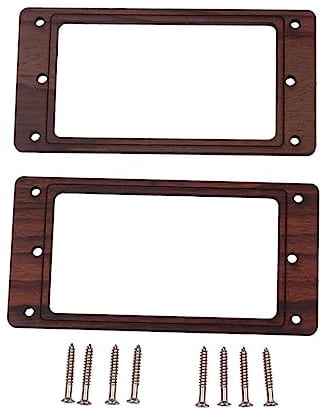 2 Stück Doppelspulen Tonabnehmerring Gb305l mit 8 Schrauben | Braun, für E-gitarre und Selbstgemacht, Feine Verarbeitung, Ersatzteil für Gitarrenbauer