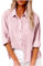 Chemise Femme Lin Chic Et éLéGant Col V Boutonné Chemisier Tunic Haut Summer Casual Work Fluide Ample Coton Lin DéContracté Classique Respirant éTé Top Femme Blouse Chic