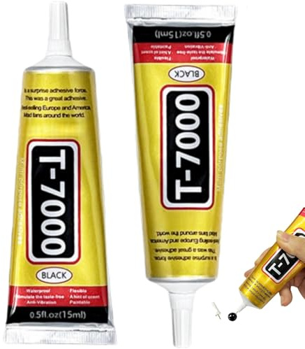 2 PCS Upgrade T7000 Super Glue for Phone Screen,Strong Adhesive Multi-function High Precision Black Glue,High-Performance Waterproof,Multi-function Adhesive for Phone, Electronics and Crafts