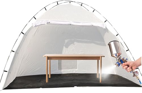 Furtryvl Tente de cabine de peinture portable | Station de tente de peintre pliable | Auvent coupe-vent pour aérographe, meubles, artisanat, jardin, tonnelle, fête en plein air
