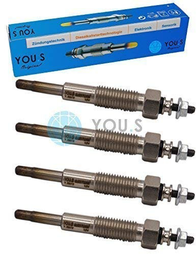 4 Stück YOU.S Original Glühkerzen M10x1,25 Länge 84,5 mm Spannung 12 V