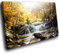 SC438SA Framed Canvas Prints Colourful Wall Art - Yellow Forest Waterfall Cool - Modern Scenic Living Room Bedroom Piece Home Decor Interior Design Easy Hang Guide